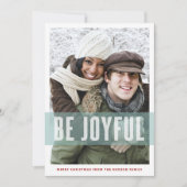 Wees blij met Typografie Fotooverlay: kerst Feestdagenkaart (Voorkant)