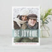 Wees blij met Typografie Fotooverlay: kerst Feestdagenkaart (Staand voorkant)