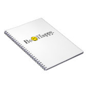 Wees blij met Typografie Smile Face Emoji Notitieboek (Rechterzijde)