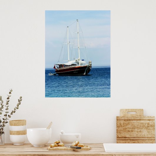 Wees blij met Yatch Poster (Keuken)