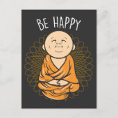 Wees blij met Zen Little Buddha Mandala Buddhist Briefkaart (Voorkant)