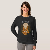 Wees blij met Zen Little Buddha Mandala Buddhist T-shirt (Voorkant volledig)