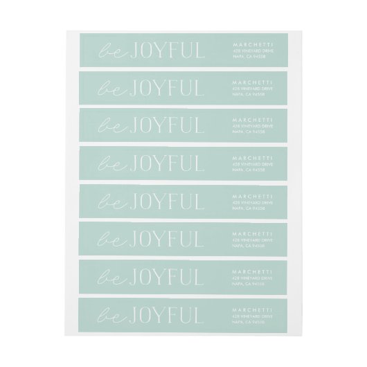 Wees blij | Mint en witte feestdag (Vel)