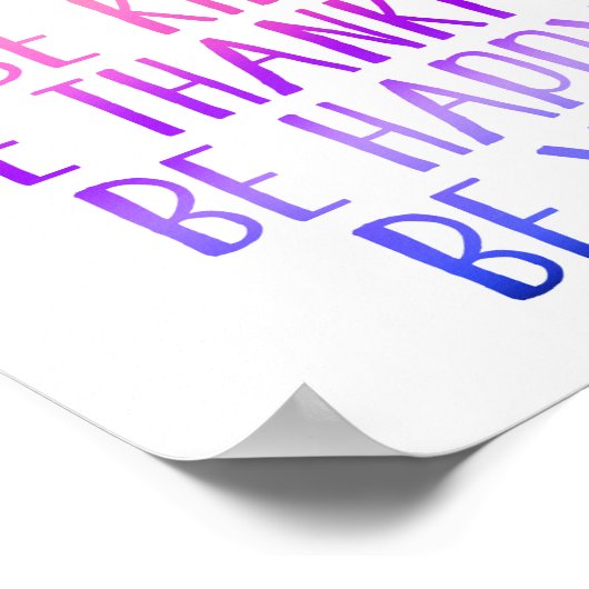 Wees blij om je te vinden. poster (Hoek)