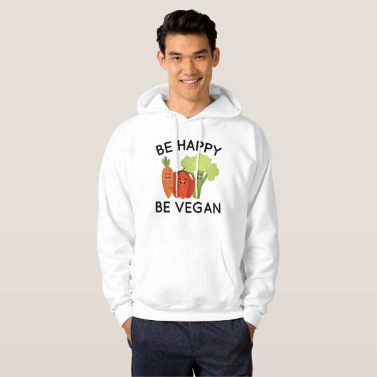 Wees blij om Vegan Hoodie (Voorkant volledig)