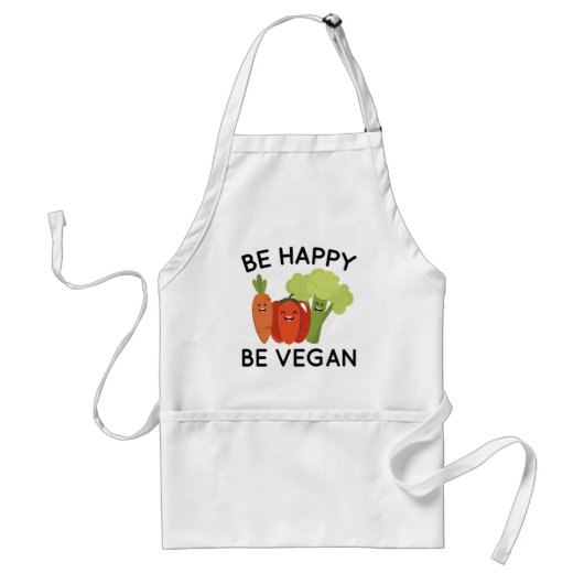 Wees blij om Vegan Standaard Schort (Voorkant)