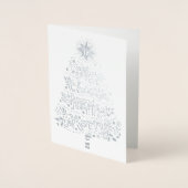 Wees blij om vrolijke kauwkermis Merry Silver met  Folie Kaarten (Voorkant)