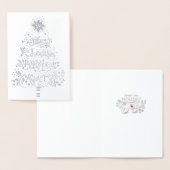 Wees blij om vrolijke kauwkermis Merry Silver met  Folie Kaarten (Display)