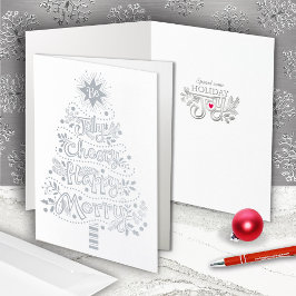 Wees blij om vrolijke kauwkermis Merry Silver met  Folie Kaarten