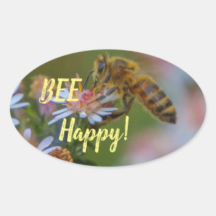 Wees blij! ovale sticker