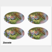 Wees blij! ovale sticker (Vel)