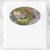 Wees blij! ovale sticker (Tas)