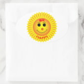 Wees blij ovale sticker (Tas)