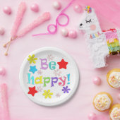 Wees blij! papieren bordje (Feest)
