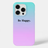 Wees blij Pastel Gradient iPhone Case (Achterkant)