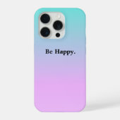 Wees blij Pastel Gradient iPhone Case Hoesje (Achterkant)