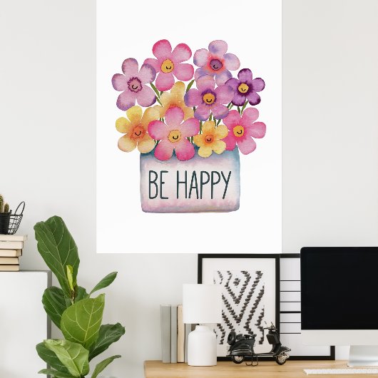 Wees blij poster (Thuiskantoor)