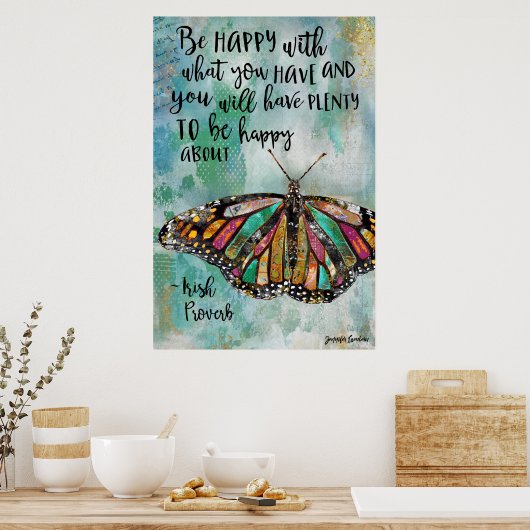 Wees blij poster (Keuken)