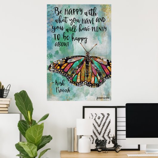 Wees blij poster (Thuiskantoor)