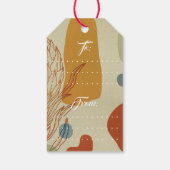 Wees blij · Protea Line Abstracte vormen trendy Cadeaulabel (Achterkant)