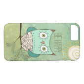 Wees blij Retro Bohemian Uil Case-Mate iPhone Case (Achterkant (Horizontaal))