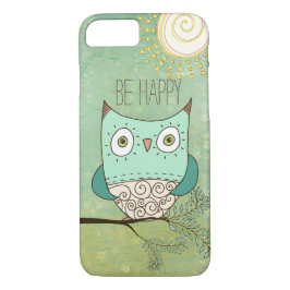 Wees blij Retro Bohemian Uil Case-Mate iPhone Case