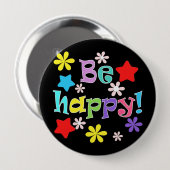 Wees blij! ronde button 4,0 cm (Voorkant /achterkant)