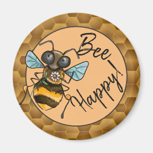 Wees blij Schattig Honeybee Magneet
