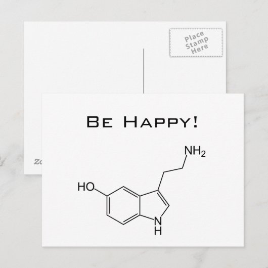 Wees blij! Serotonine Briefkaart (Voorkant / Achterkant)