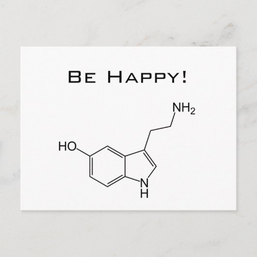 Wees blij! Serotonine Briefkaart (Voorkant)