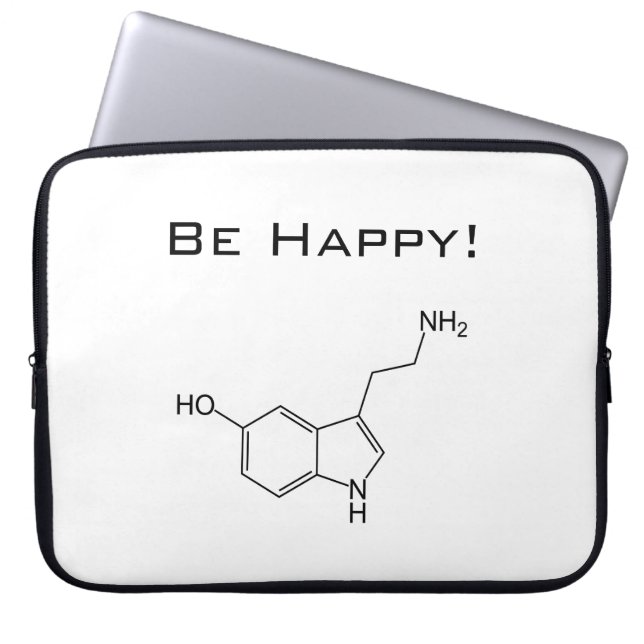 Wees blij! Serotonine-laptophoes Laptop Sleeve (Voorkant)