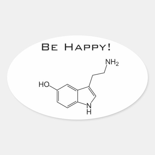 Wees blij! Serotonine Sticker (Voorkant)