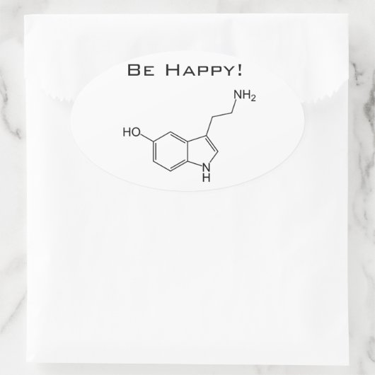 Wees blij! Serotonine Sticker (Tas)