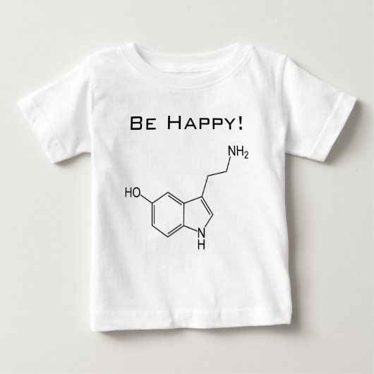 Wees blij! Serotonine-T-shirt (Voorkant)