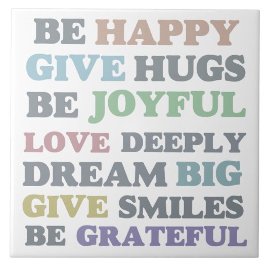 Wees blij tegeltje (Voorkant)