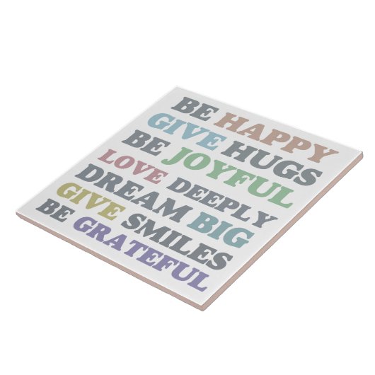 Wees blij tegeltje (Zijkant)