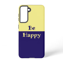 Wees blij Telefoonhoesje (Butter Yellow & Navy Blu