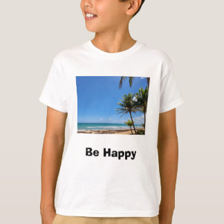 Wees blij Tropical Island t-shirt