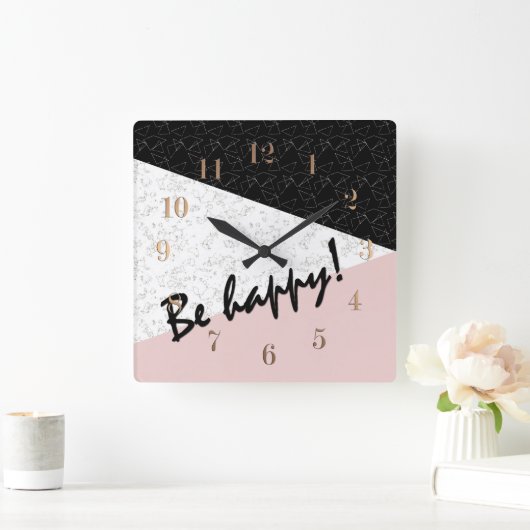 Wees blij! vierkante klok (Huis)