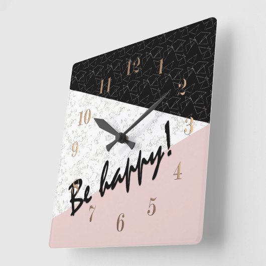 Wees blij! vierkante klok (Hoek)