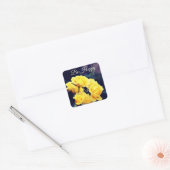 Wees blij vierkante sticker (Envelop)