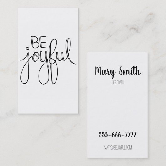 Wees blij visitekaartje (Voorkant / Achterkant)