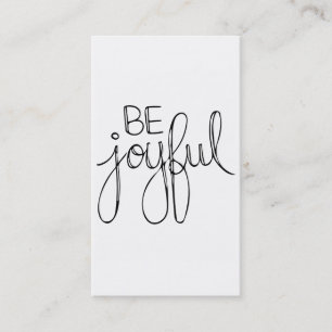 Wees blij visitekaartje