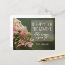"Wees blij voor dit moment" Inspirerend Quote