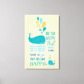 Wees blij walvis canvas (Voorkant)