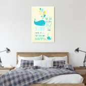 Wees blij walvis canvas afdruk (Insitu (Slaapkamer))