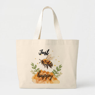 Wees blij - Waterverf Grote Tote Bag