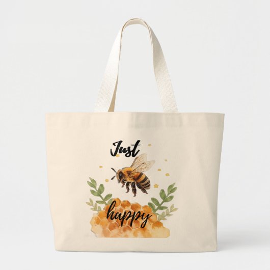 Wees blij - Waterverf Grote Tote Bag (Voorkant)