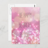 Wees blij. Wees helder. Wees je Inspirerend Briefk Briefkaart (Voorkant / Achterkant)