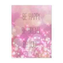 Wees blij. Wees helder. Wees je Inspirerend Briefk